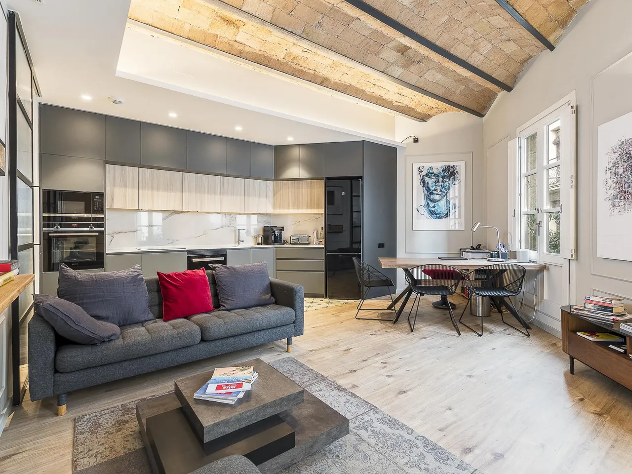 living - Ático de 78m² con 40m² terraza en venta en Gótico - gallery - 5