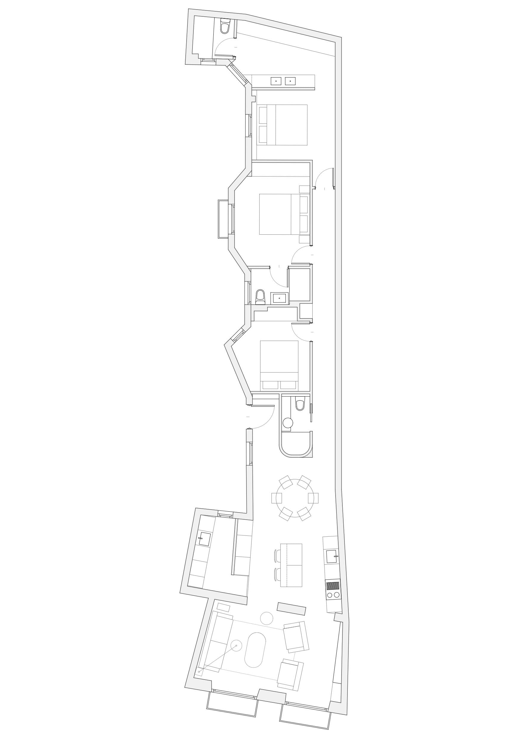 living - Piso de 139m² en venta en Universidad, Madrid - Plano del piso - 1