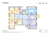 living - Piso de 201m² en venta en Sant Gervasi - Galvany, Barcelona - Plano del piso thumbnail - 1