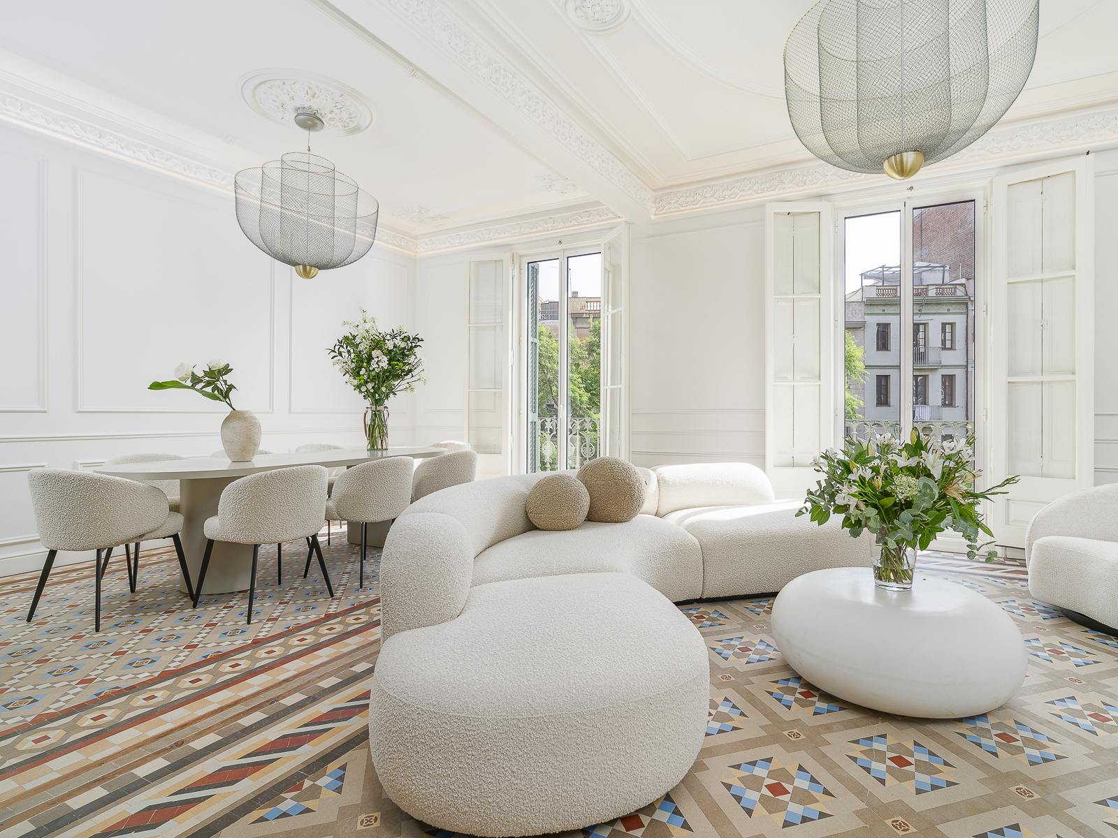 living - 215m² apartment for sale in Gràcia, Barcelona - gallery - 6