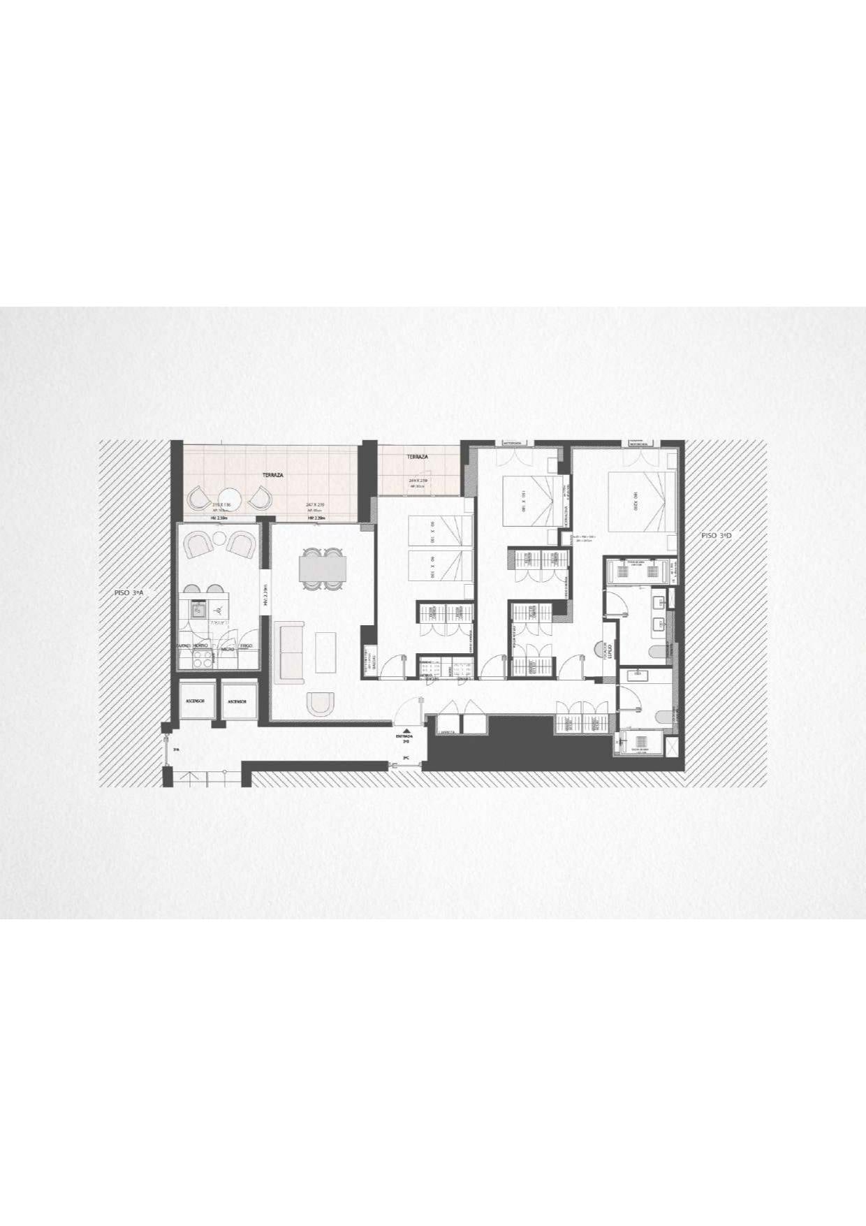 living - Piso de 150m² en venta en Goya, Madrid - Plano del piso - 1