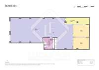 living - 200m² loft with 10m² terrace for sale in Sagrada Família - Floor Plan thumbnail - 1