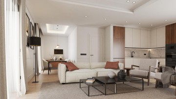 living - 194m² penthouse for sale in Almagro, Madrid - featured