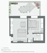 Bilocale di 61 m2 - Edificio C2 - LivinUp  | Milano - Floor Plan thumbnail - 1