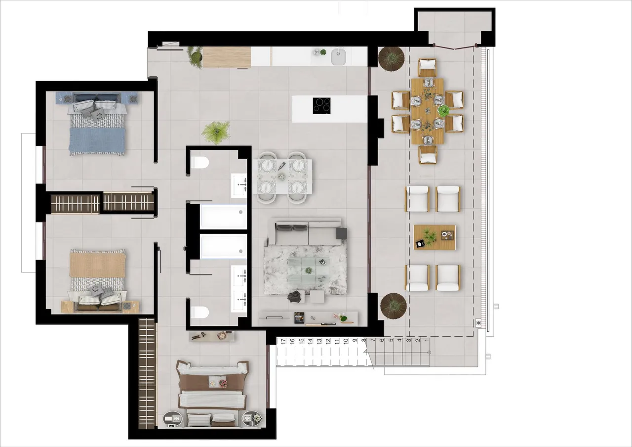 living - Last two units: penthouses in Istan for sale offering amazing sea views over  Istan Lake and the sea. - Floor Plan - 4