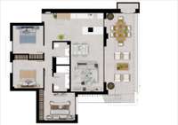 living - Last two units: penthouses in Istan for sale offering amazing sea views over  Istan Lake and the sea. - Floor Plan thumbnail - 4