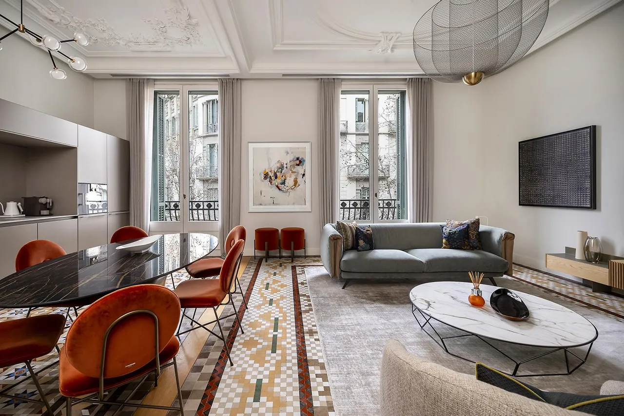 living - 170m² apartment with 9m² terrace for rent in Eixample Right - gallery - 5