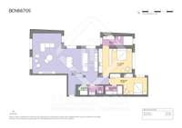 living - 152m² apartment for sale in Eixample Right, Barcelona - Floor Plan thumbnail - 1
