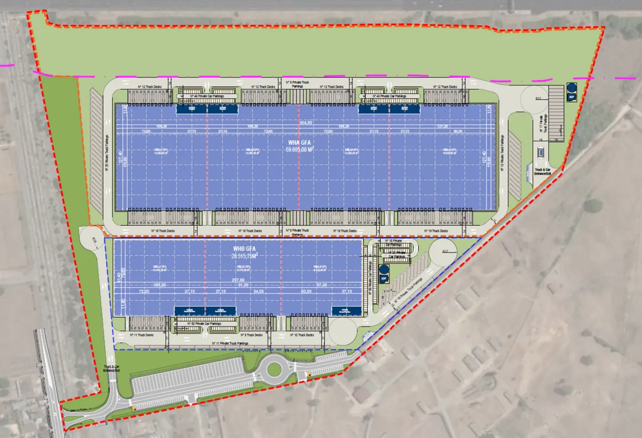 logistics - Logistics Park Tivoli Terme - Logistiek - Dils - Verdiepingsplan - 1