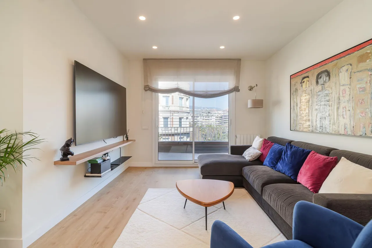 living - Piso de 146m² con 15m² terraza en venta en Turó Park - gallery - 9