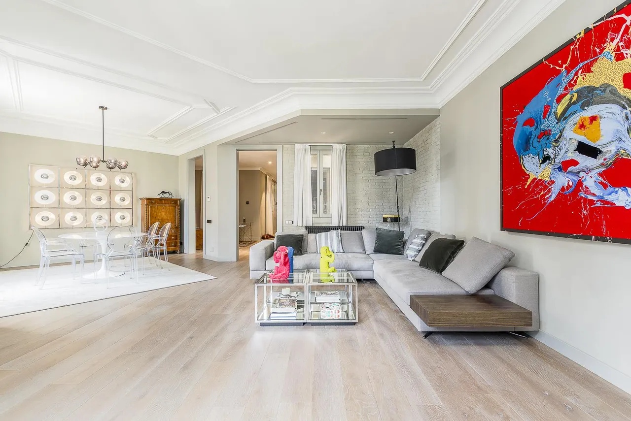 living - 209m² apartment for sale in Eixample Right, Barcelona - gallery - 6