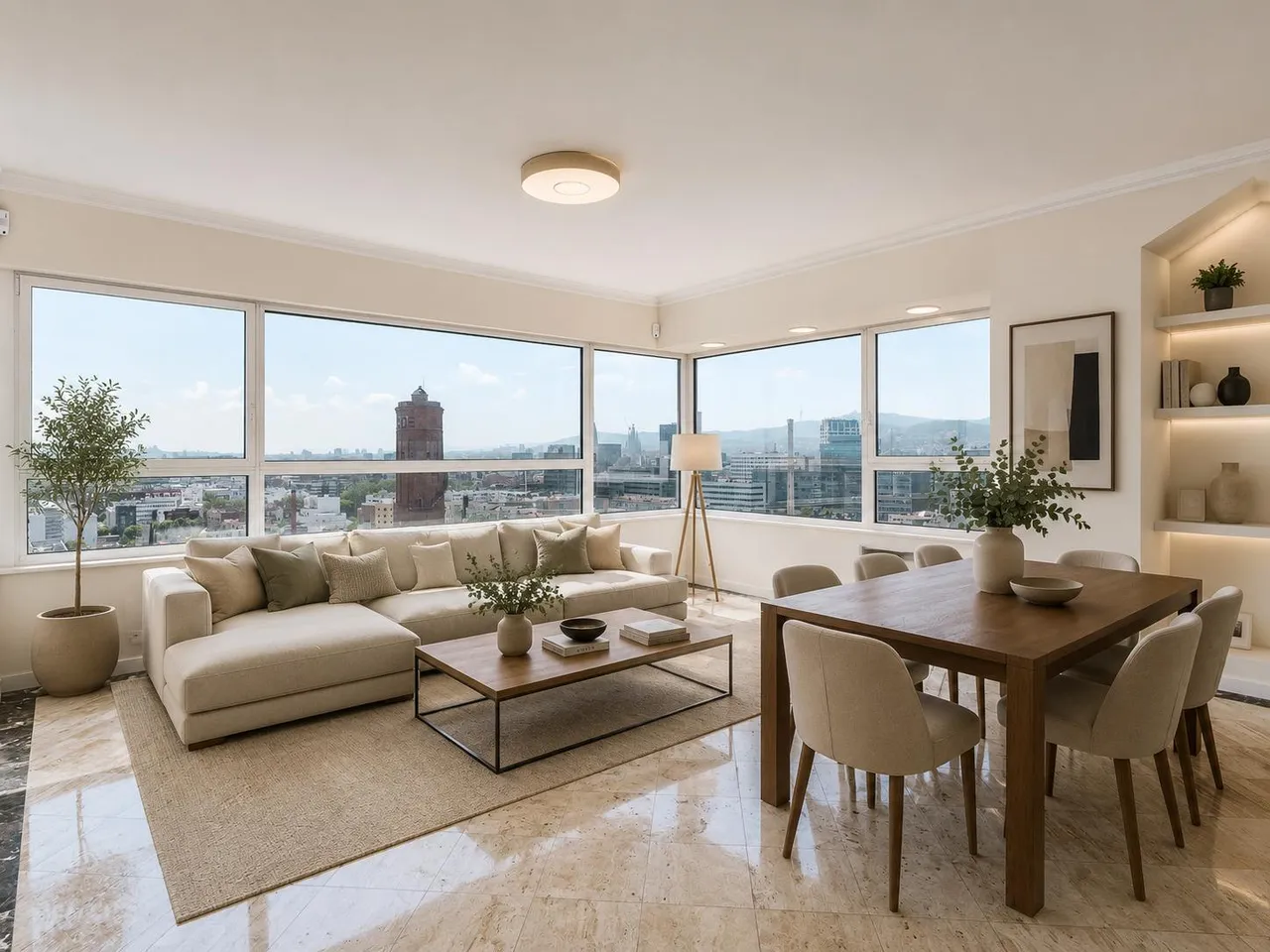 living - Piso de 112m² con 16m² terraza en venta en Diagonal Mar - gallery - 5