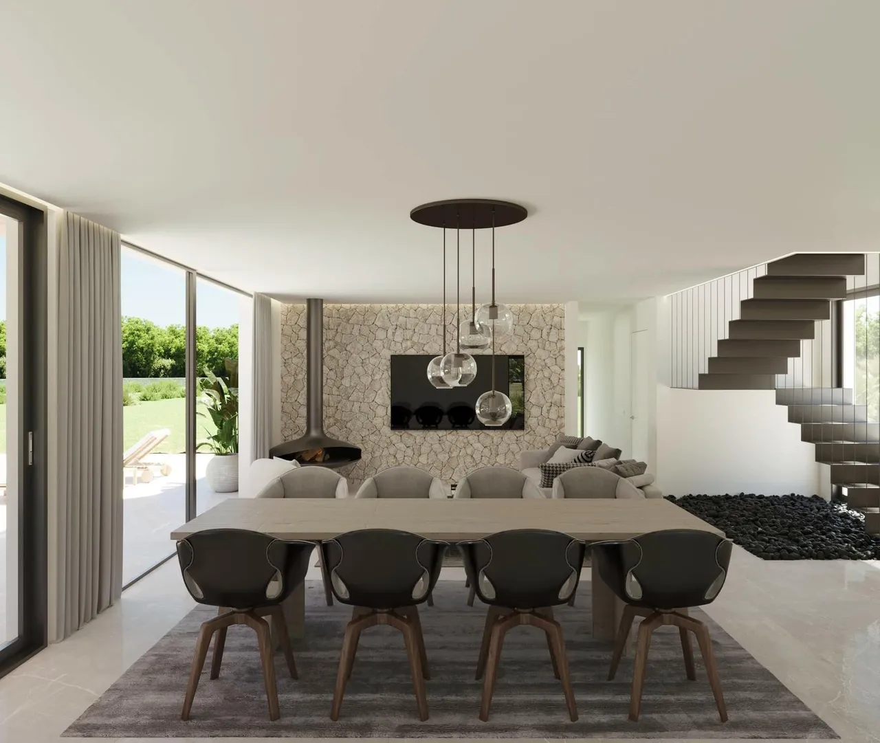 living - Casa rural de 252m² con 65m² de jardín en venta en Sencelles - gallery - 9