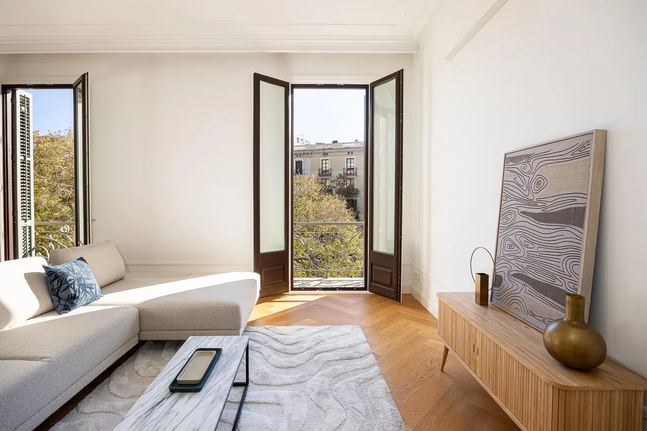 living - Piso de 170m² en alquiler en Eixample Derecho, Barcelona - gallery - 6