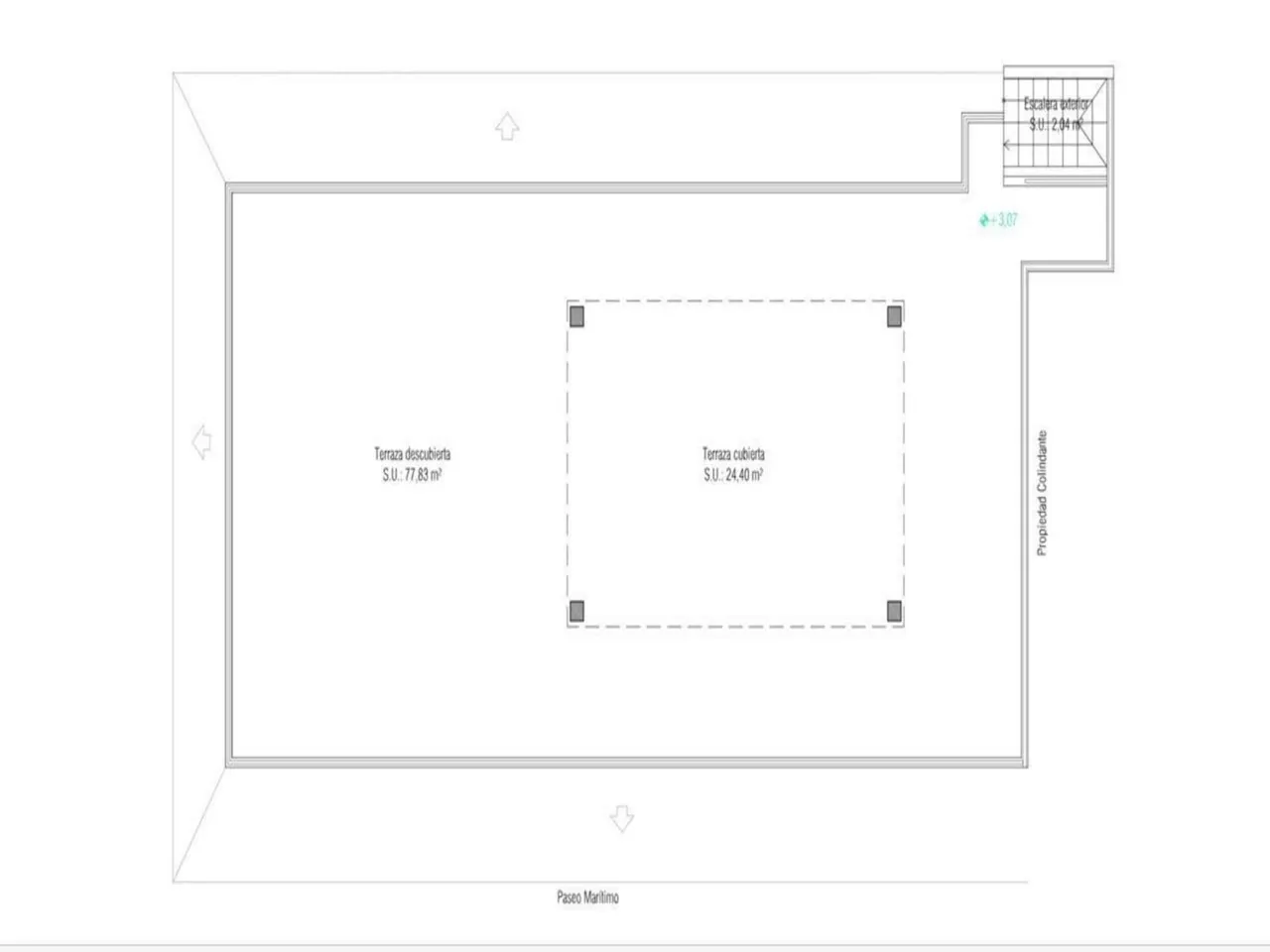 living - 253m² penthouse with 102m² terrace for sale in Golden Mile - Floor Plan - 1