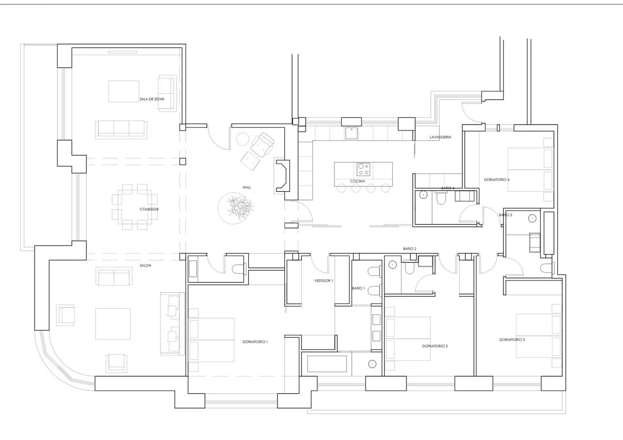 living - 350m² apartment for sale in Goya, Madrid - Floor Plan - 1