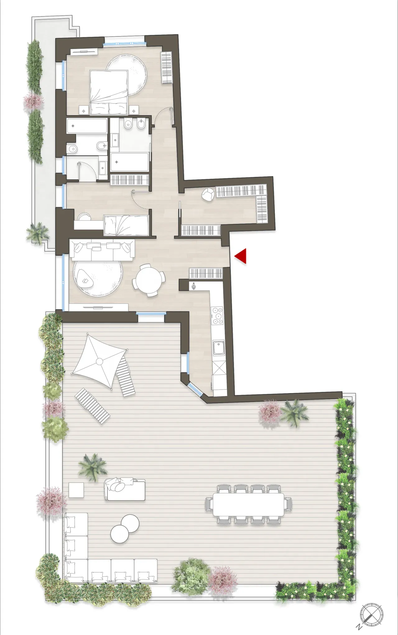 living - Lorenteggio 22 - Wonen - Dils - Verdiepingsplan - 1