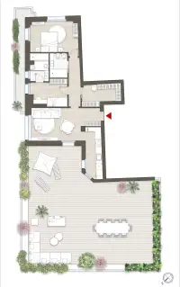 living - Lorenteggio 22 - Wonen - Dils - Verdiepingsplan thumbnail - 1