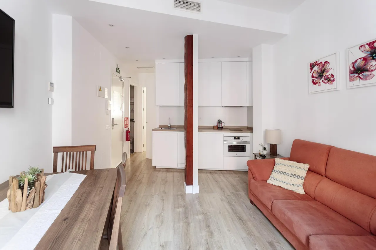 living - 55m² apartment for rent in Cortes / Huertas, Madrid - gallery - 4