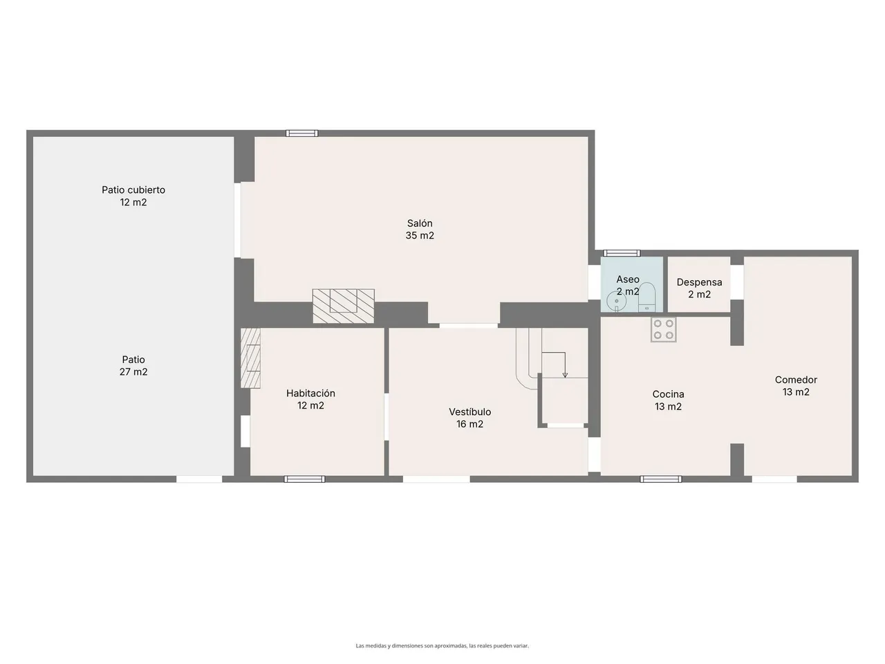 living - Casa rural de 436m² en venta en Penedès, Barcelona - Plano del piso - 1