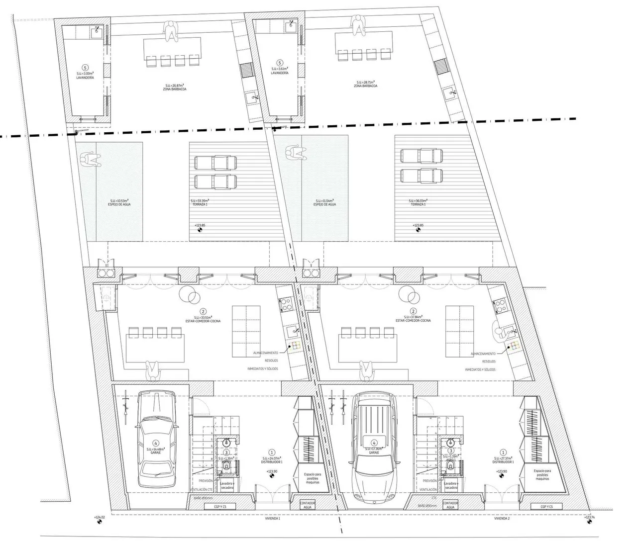 living - Casa / villa de 313m² con 143m² terraza en venta en Santa Maria del Cami - Plano del piso - 3