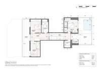 living - Ático de 240m² con 108m² terraza en venta en Les Corts - Plano del piso thumbnail - 2