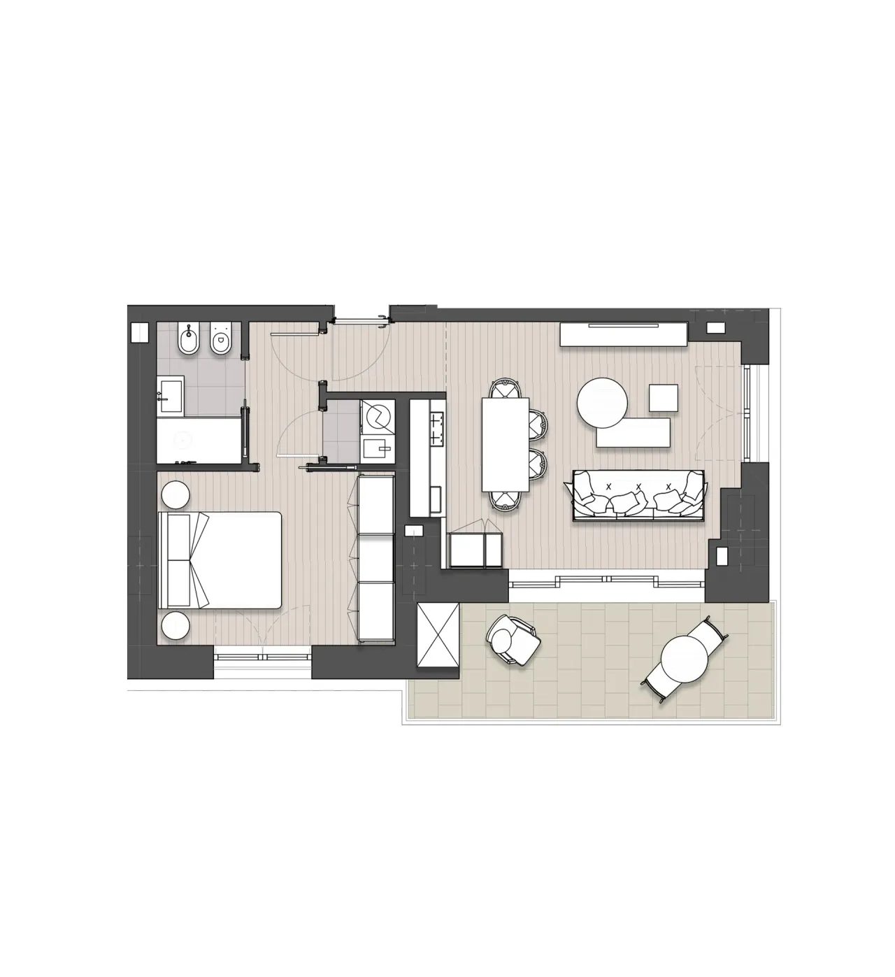 living - Adamello 10 - Wonen - Dils - Verdiepingsplan - 1