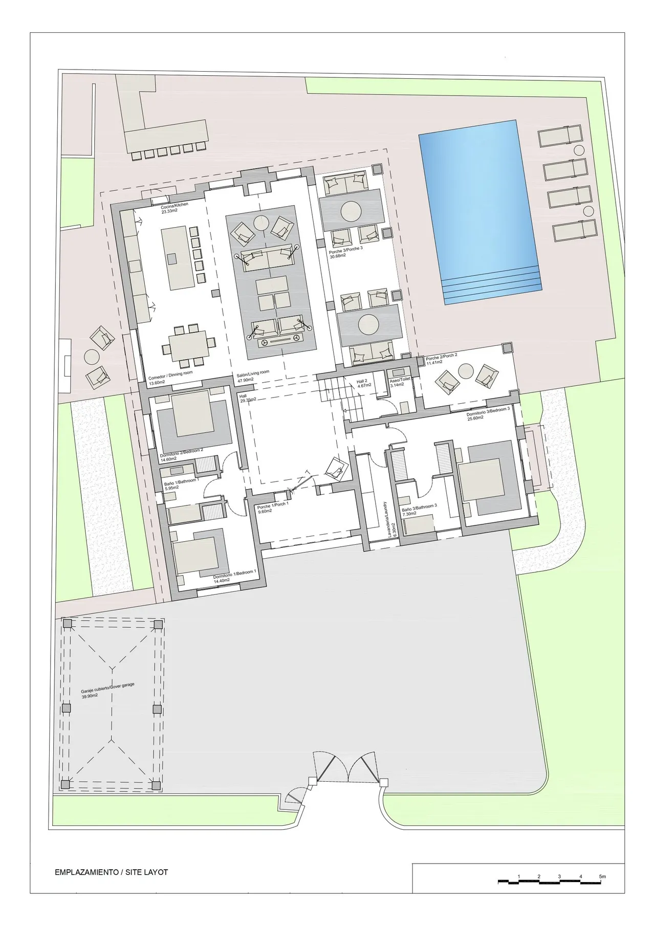 living - Casa / villa de 319m² con 80m² terraza en venta en Benahavís - Plano del piso - 1