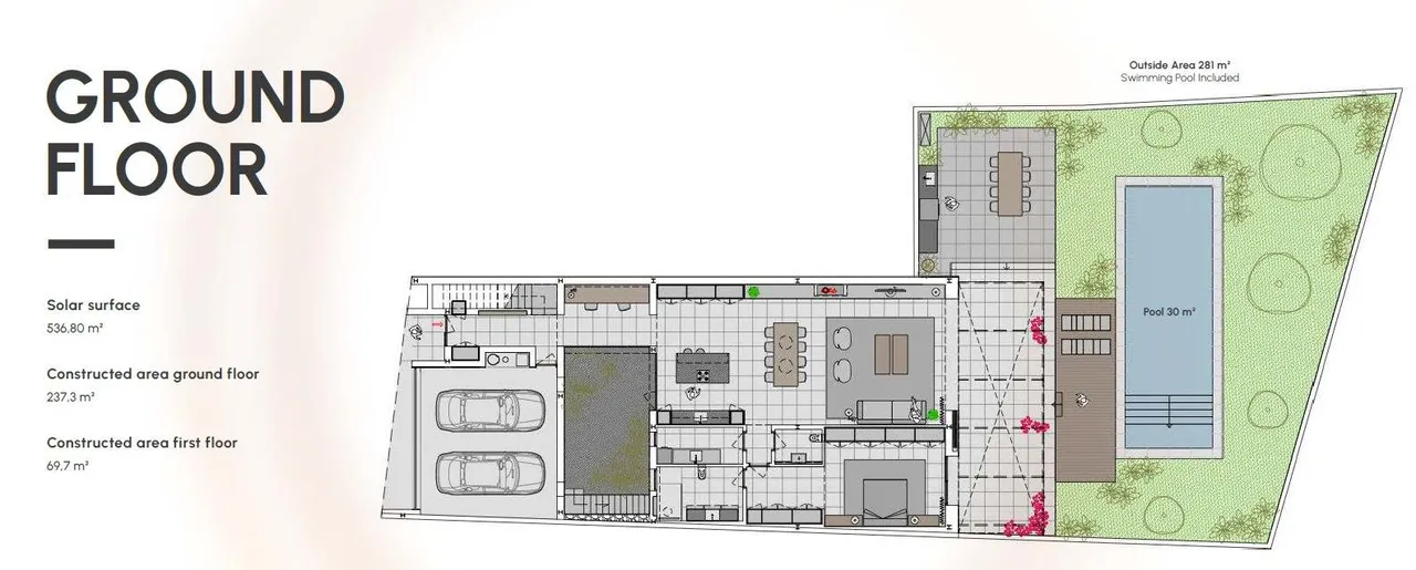 living - 588m² house / villa for sale in Establiments - Floor Plan - 1