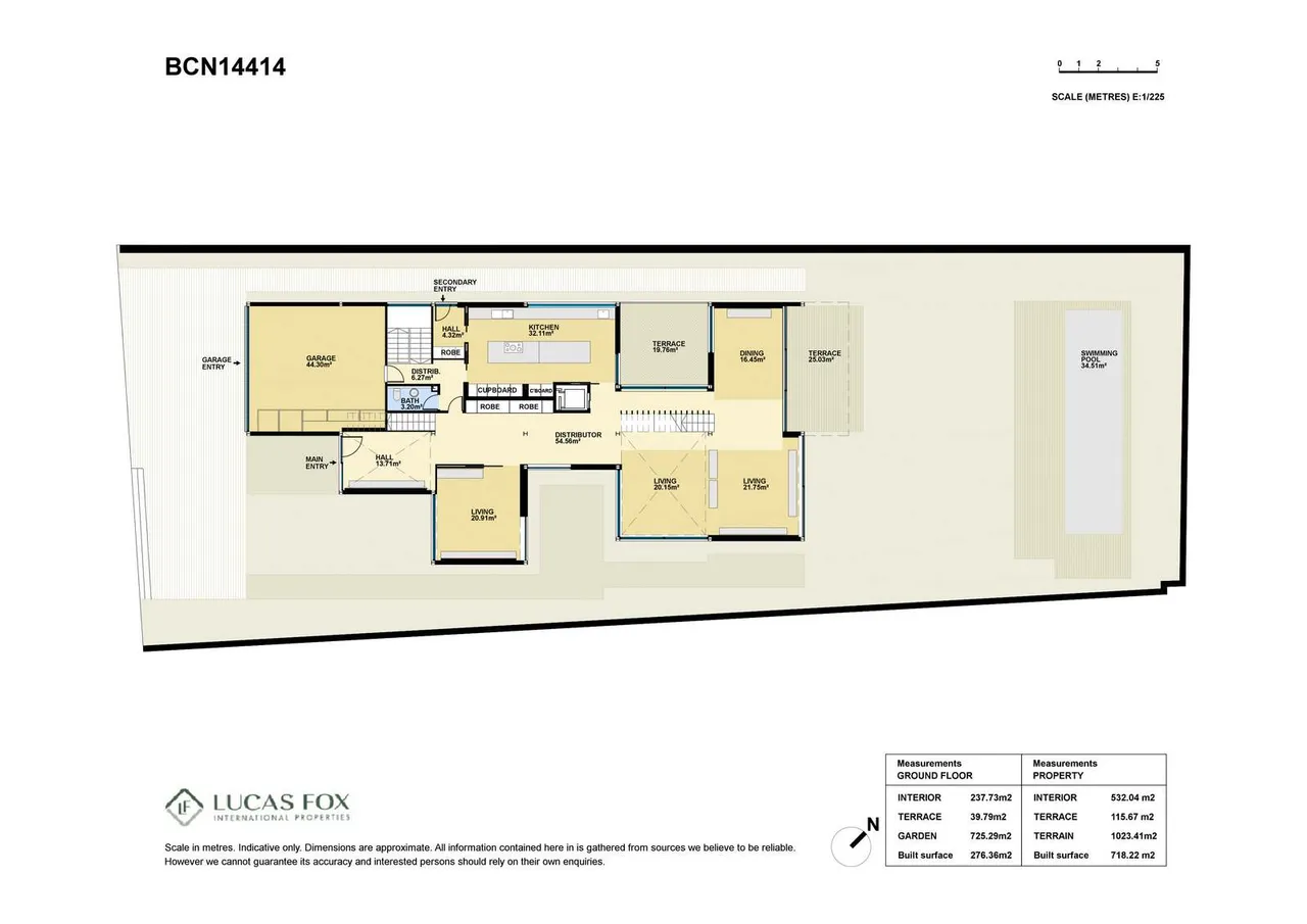 living - 728 m² house for sale in Sant Gervasi - La Bonanova - Floor Plan - 4