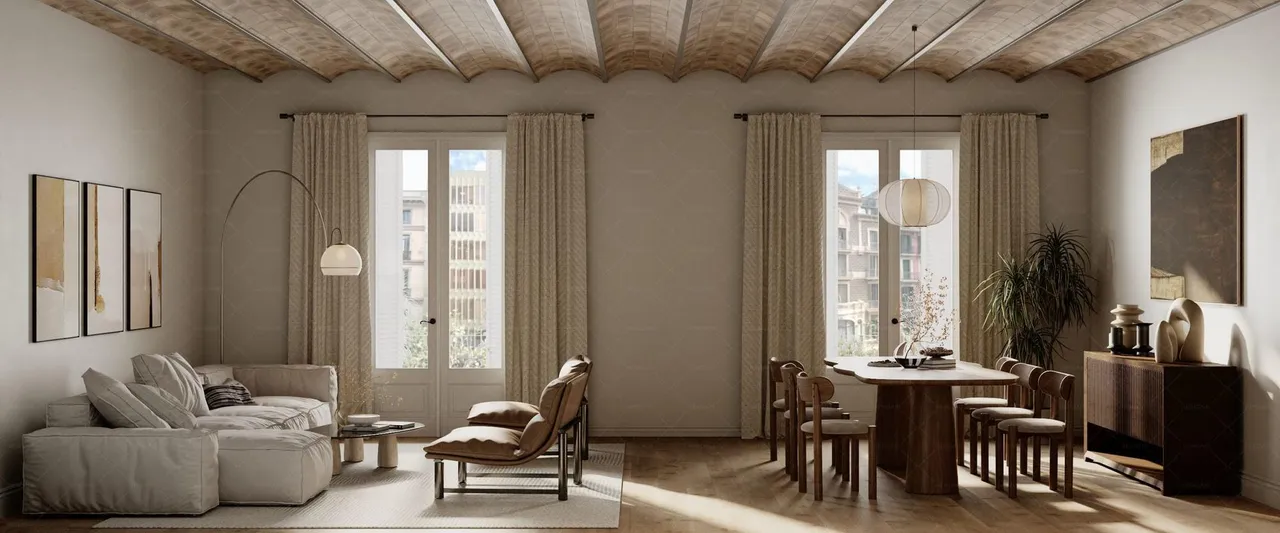 living - 175m² apartment with 12m² terrace for sale in Eixample Right - gallery - 2