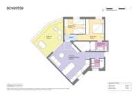 living - 70m² penthouse with 69m² terrace for sale in Eixample Right - Floor Plan thumbnail - 1