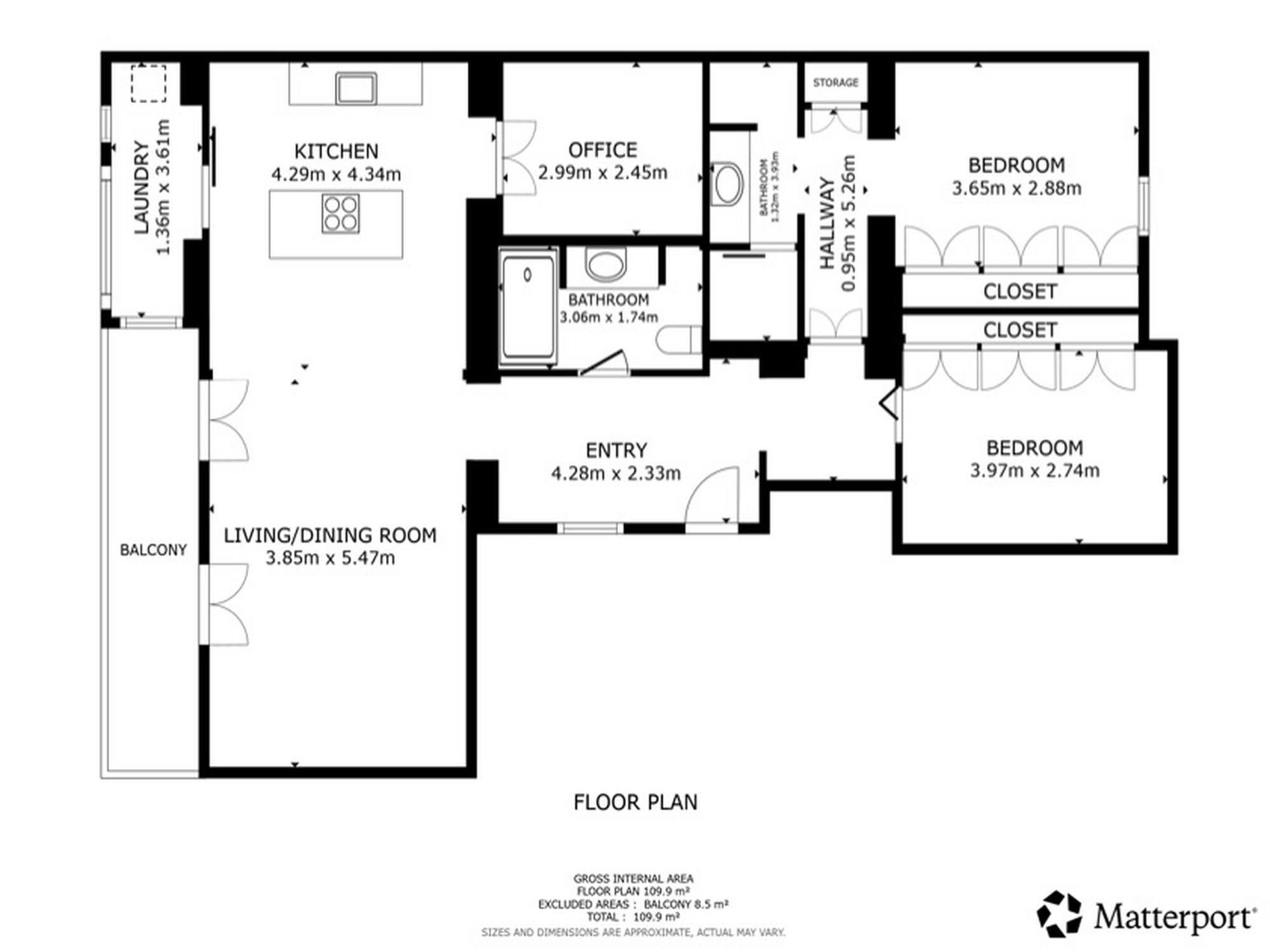 living - 129m² apartment for sale in Palma de Mallorca - Floor Plan thumbnail - 1