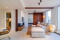living - Ático de 117m² con 107m² terraza en venta en Les Corts - gallery thumbnail - 2