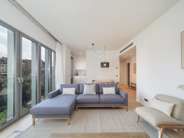 living - Piso de 93m² en venta en Eixample Izquierdo, Barcelona - featured