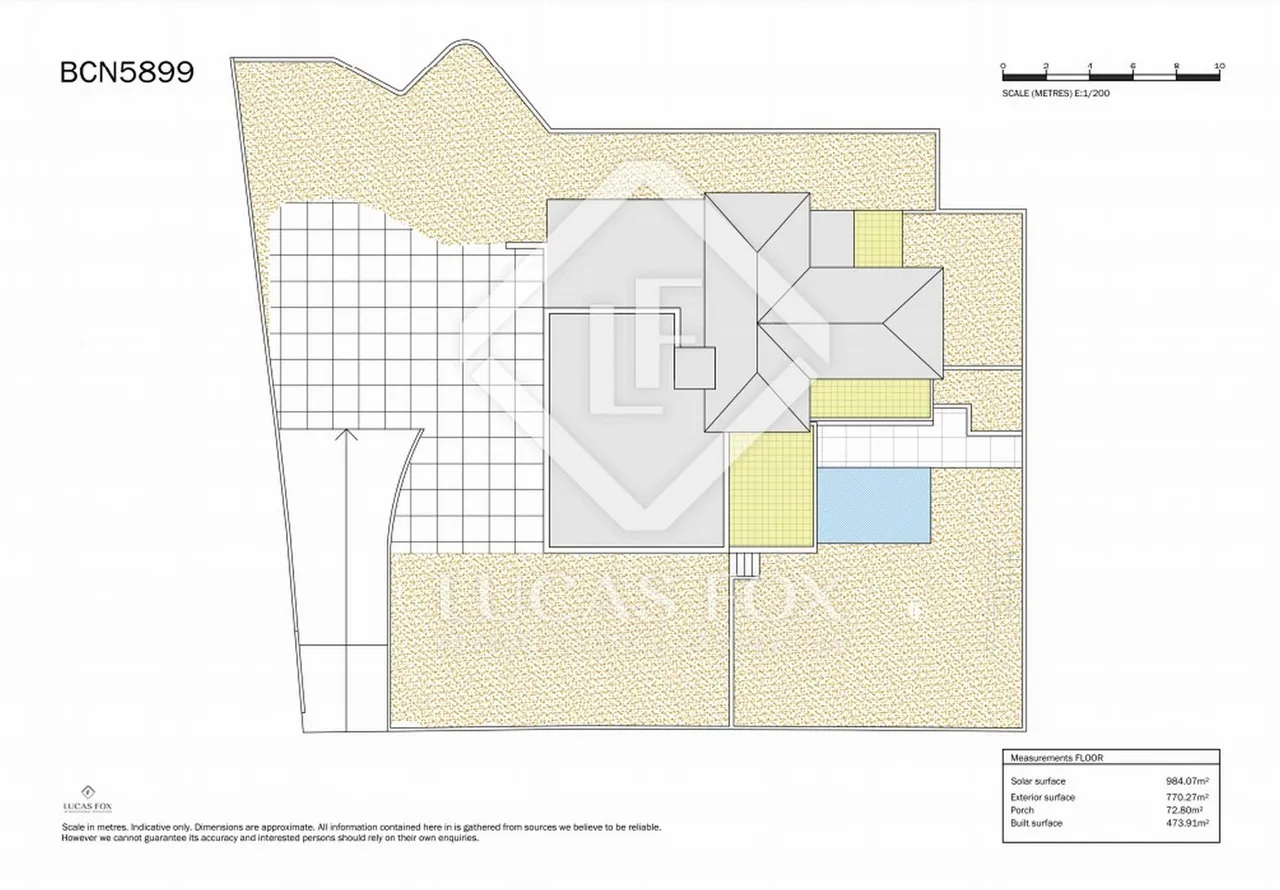 living - 600m² house / villa for sale in Pedralbes, Barcelona - Floor Plan - 1