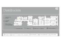 living - Piso de 317m² en venta en Almagro, Madrid - Plano del piso thumbnail - 1
