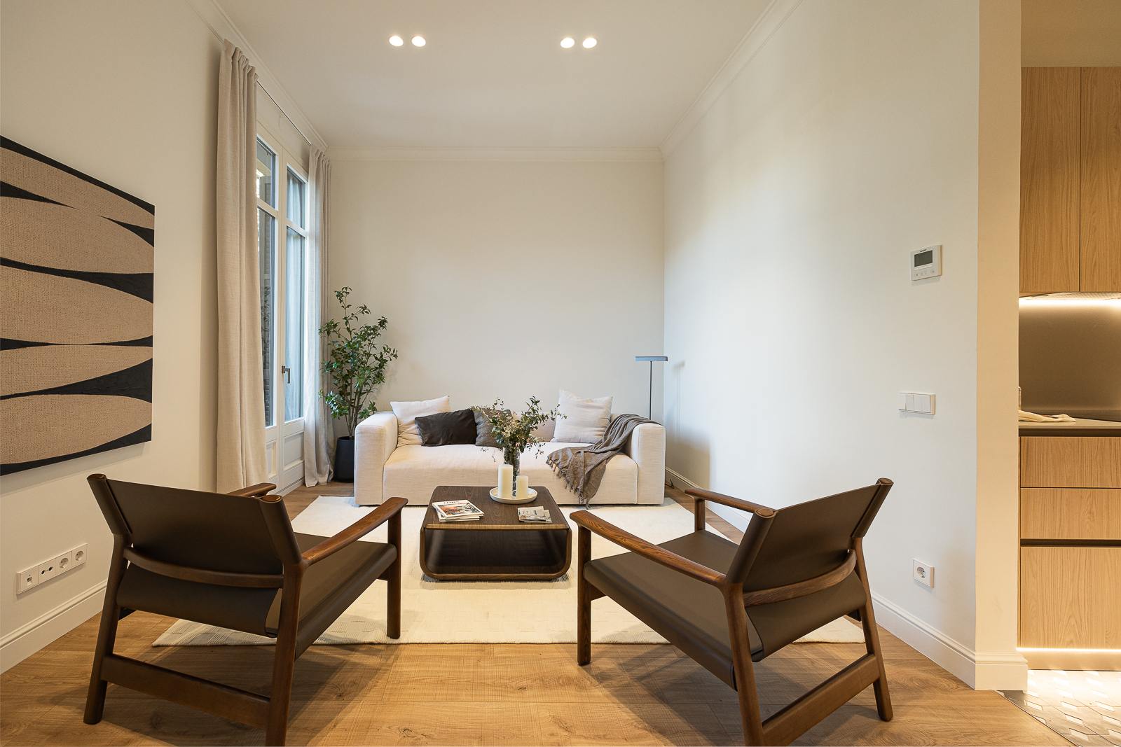 living - Piso de 119m² con 17m² terraza en venta en Eixample Izquierdo - featured