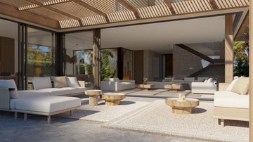 living - Essenza - luxury sea view villas for sale in Siesta, Ibiza - featured
