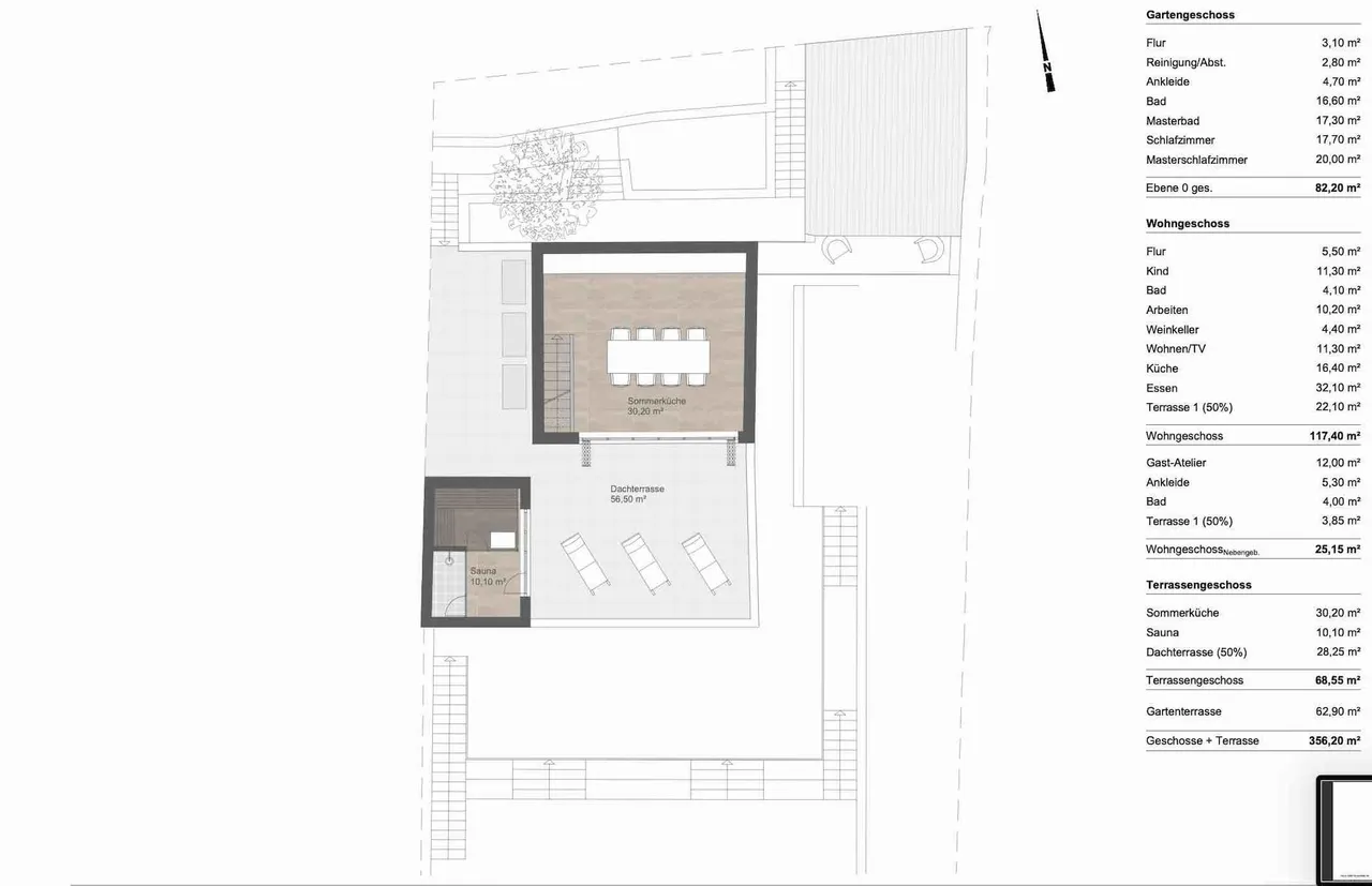 living - Casa / villa de 400m² con 115m² terraza en venta en Palma de Mallorca - Plano del piso - 3
