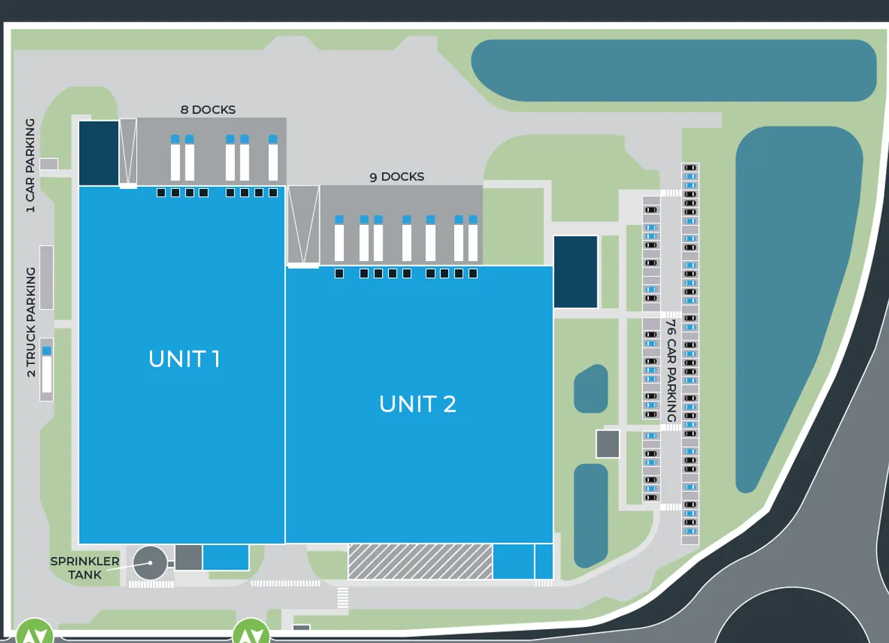 logistics - Warehouse / Offices For Rent - Verdiepingsplan - 1