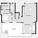 living - 95m² apartment with 150m² terrace for sale in Palma de Mallorca - Floor Plan thumbnail - 1