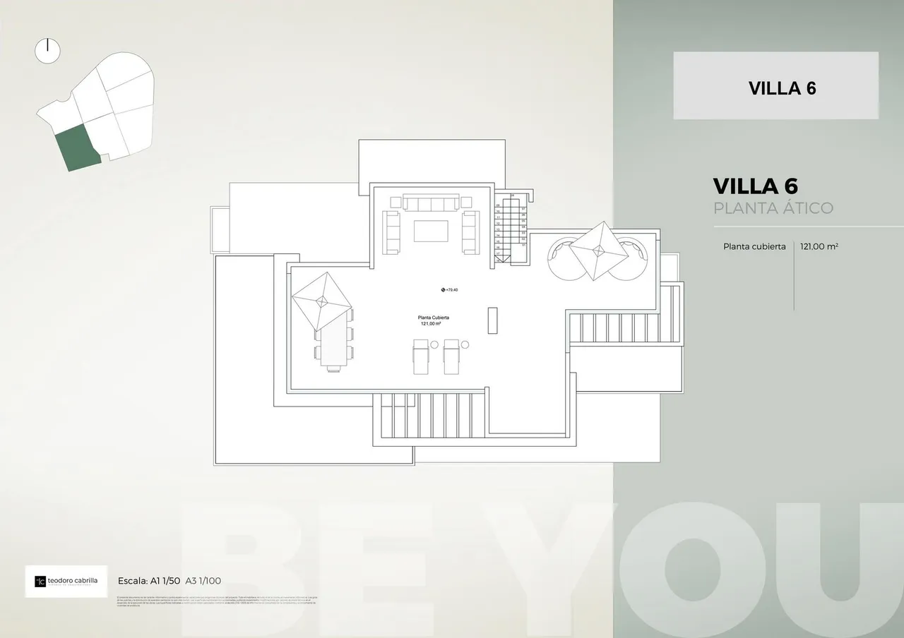 living - Urbanización privada de 7 villas modernas con vistas al mar a la venta situada en Marbella Este - Plano del piso - 5