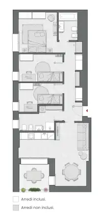 Three Bedrooms of 113 sqm - Edificio C2 - LivinUp  | Milano - Floor Plan thumbnail - 1