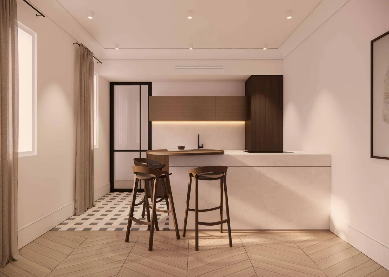 living - 106m² penthouse with 13m² terrace for sale in Goya, Madrid - gallery - 3
