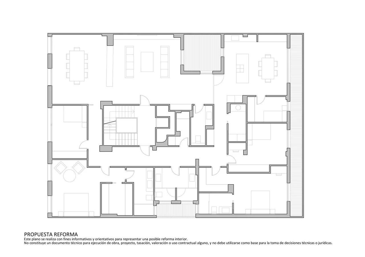 living - 297m² apartment for sale in Gran Vía, Valencia - Floor Plan - 2