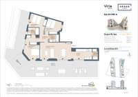 living - Ático de 210m² con 100m² terraza en venta en El Mercat - Plano del piso thumbnail - 1