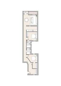 living - Piso de 98m² en venta en Castellana, Madrid - Plano del piso thumbnail - 1