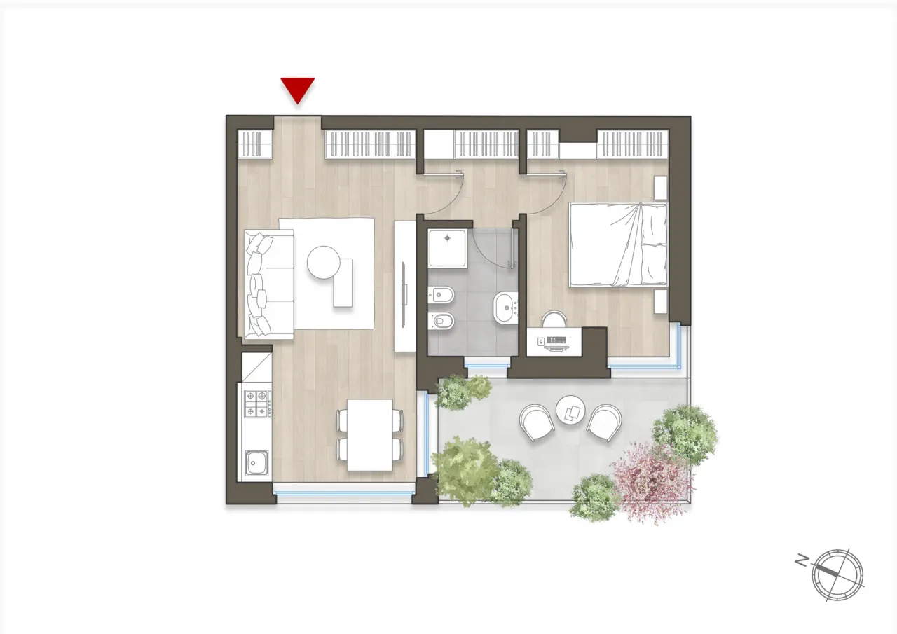 living - Crespi 25A - Living - Dils - Floor Plan - 1