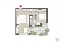 living - Crespi 25A - Wonen - Dils - Verdiepingsplan thumbnail - 1
